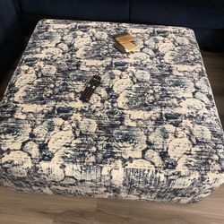Blue Pattern Ottoman