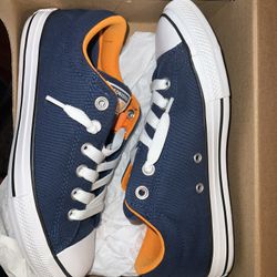Orange And Navy Blue Converse Size 5