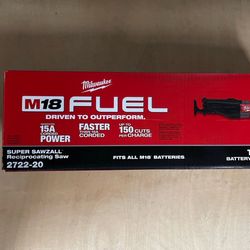 Milwaukee M18 Fuel Súper Sawzall Brand New….$195