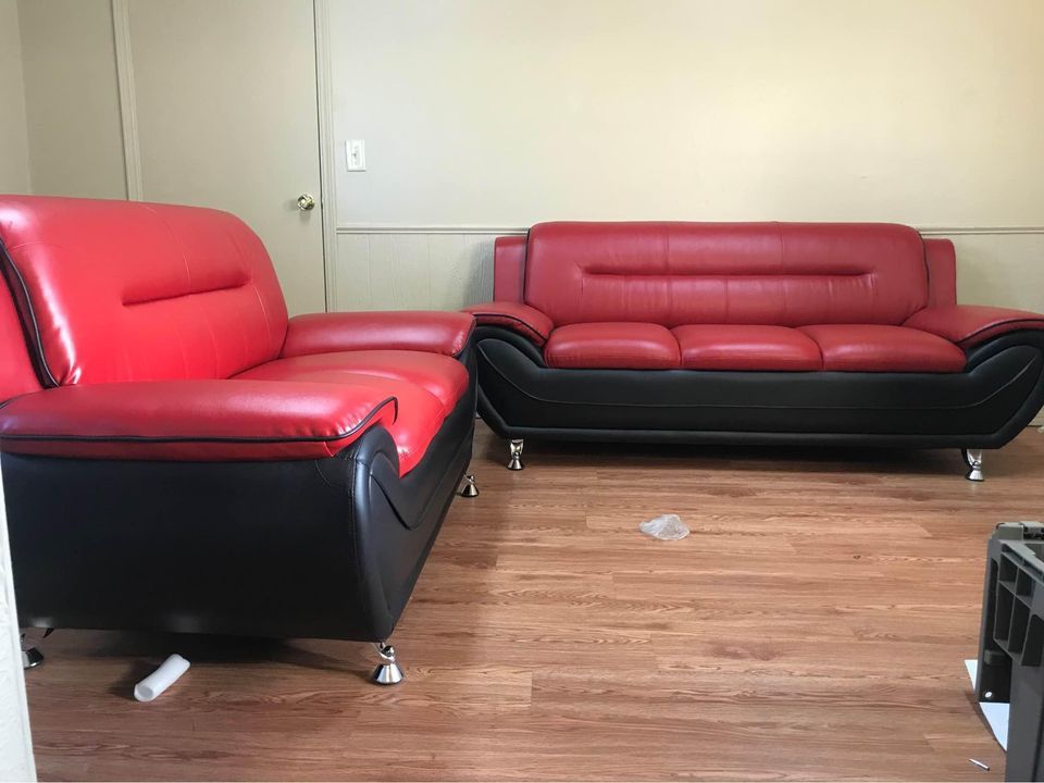 🤩 Brand New Leather Sofa Loveseat Chair