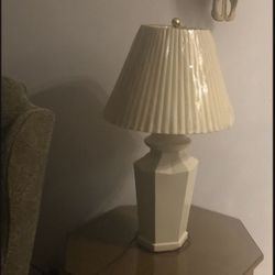 Off White/bone/beige Cream Contemporary Lamps- Set Of 2