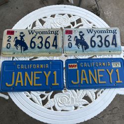 4 License Plates 