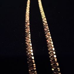 20 INCH 14k GOLD PLATED CUBAN LINK STYLE NECKLACE 