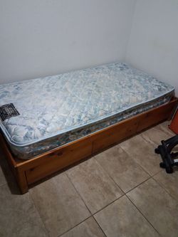 Twin Bed Frame and Mattress