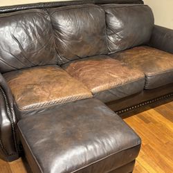 Leather Sofa/Loveseat/Ottoman Set