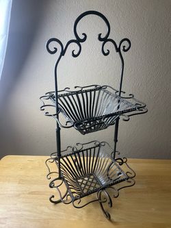 Wrought iron fruit stand