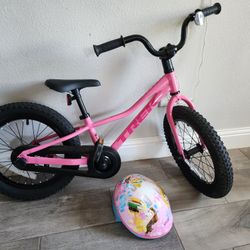 Trek Precaliber Bike For Kids With Training Wheels And Princess Helmet