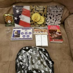 Historical Explorer: bag contains an assortment of many coin related items