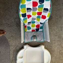 Fisher Price High Chair, Blue/Green