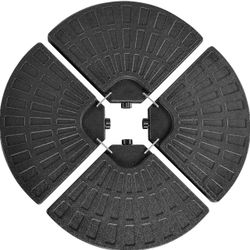 4-Piece Cantilever Umbrella Base, 160lbs Weight Capacity, Black