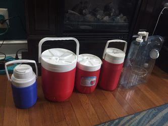 Cooler thermos water jug juice dispenser ice bucket