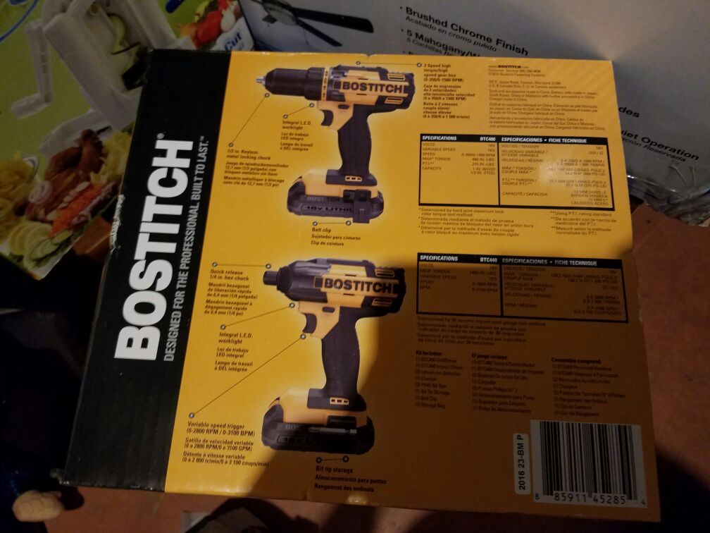 Bostitch btck410l2 18v lithium cordless drill & impact combo kit hotsell