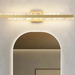 Modern Bathroom Vanity Light: Brushed Gold 32 inch 28W Dimmable LED Bath Bar Light Fixtures Over Mirror