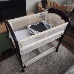 Beautiful Baby Bassinet - Brown and  Cream In Color