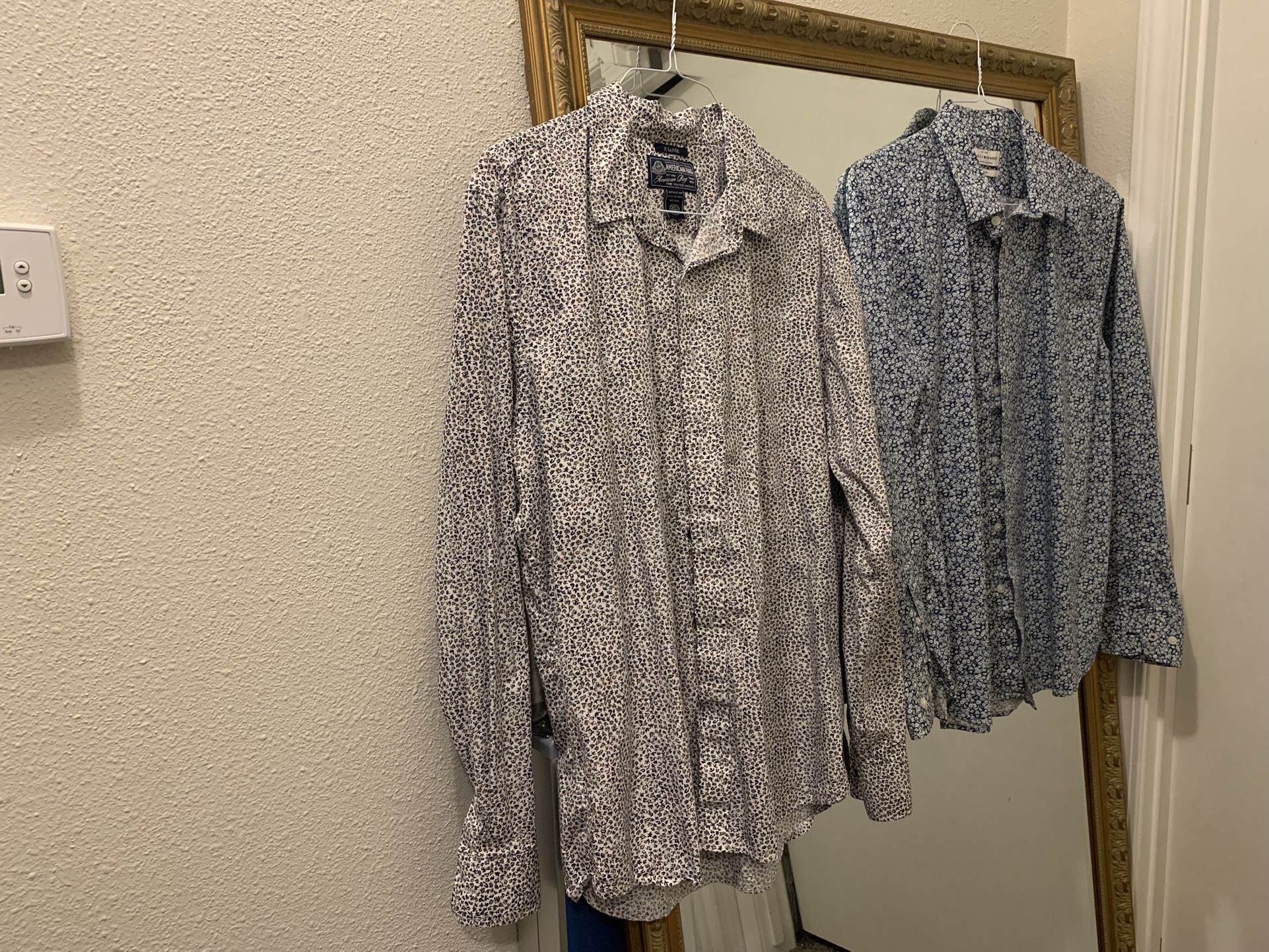 Lucky brand men’s large slim, fit shirt and extra large American rag dress shirts