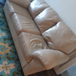 LEATHER BEIGE SOFA
