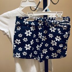 Kids Size 7-8 Shorts And T-shirt 