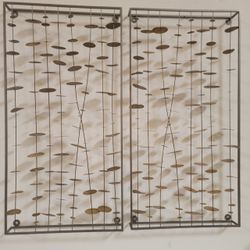 Crate & Barrel Chimes Metal Wall Art Sculptures