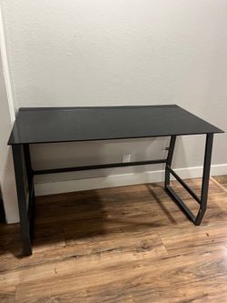 Black Glass Top Desk