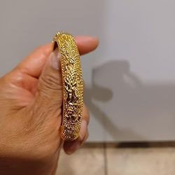 18k Gold Plated Dragon Phoenix Cuff Bracelet 