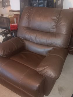 Brown Leather Recliner Chair