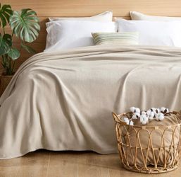Bedsure GentleSoft 100% Cotton Blanket King Size for Bed
