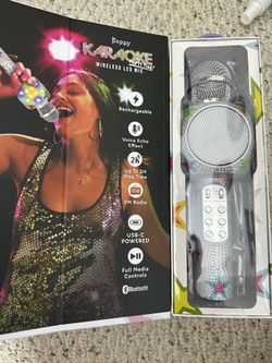 xo poppy karaoke wireless led mic