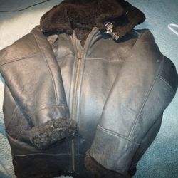 Sheep Lether Bombers Jacket **Handmade**
