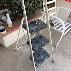 All Metal 3 Step Folding Step Stool Ladder