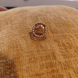 Past Associate Grand Guardian Lapel Tac with State and Whole Pearls (JG12 WP)