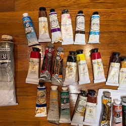 Large Lot of Artist Oil Paint Tubes – Winton, Gamblin, Rembrandt, Richeson & More