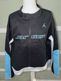 Nike Jordan Brooklyn Motorsport Jacket Men's XL Black Blue HV1048-011 🏁 ($175 RETAIL)