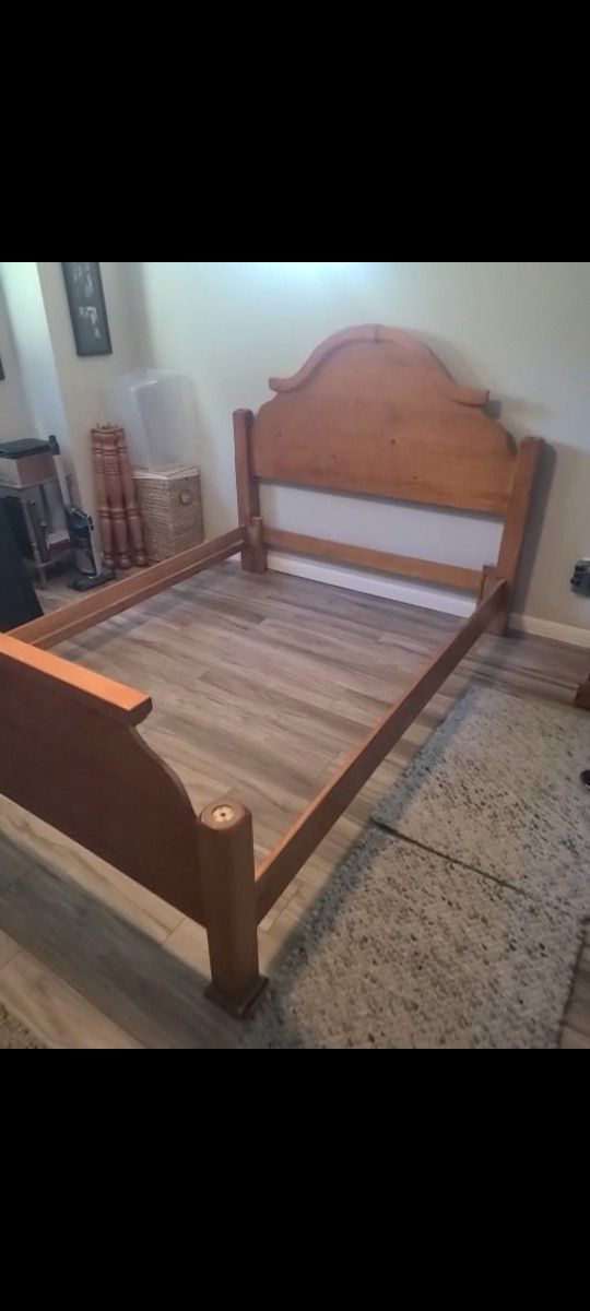 Queen Bed Frame And Side Table