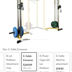 BalanceFrom EE-PC1-WINGS Multi-Function Adjustable Power Cage 1000-Pound Cable Crossover