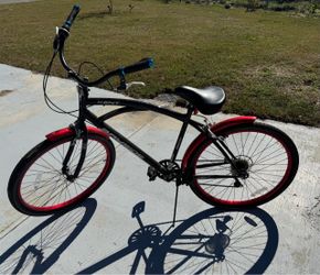 Kent Bayside Cruiser Bike Black and Red