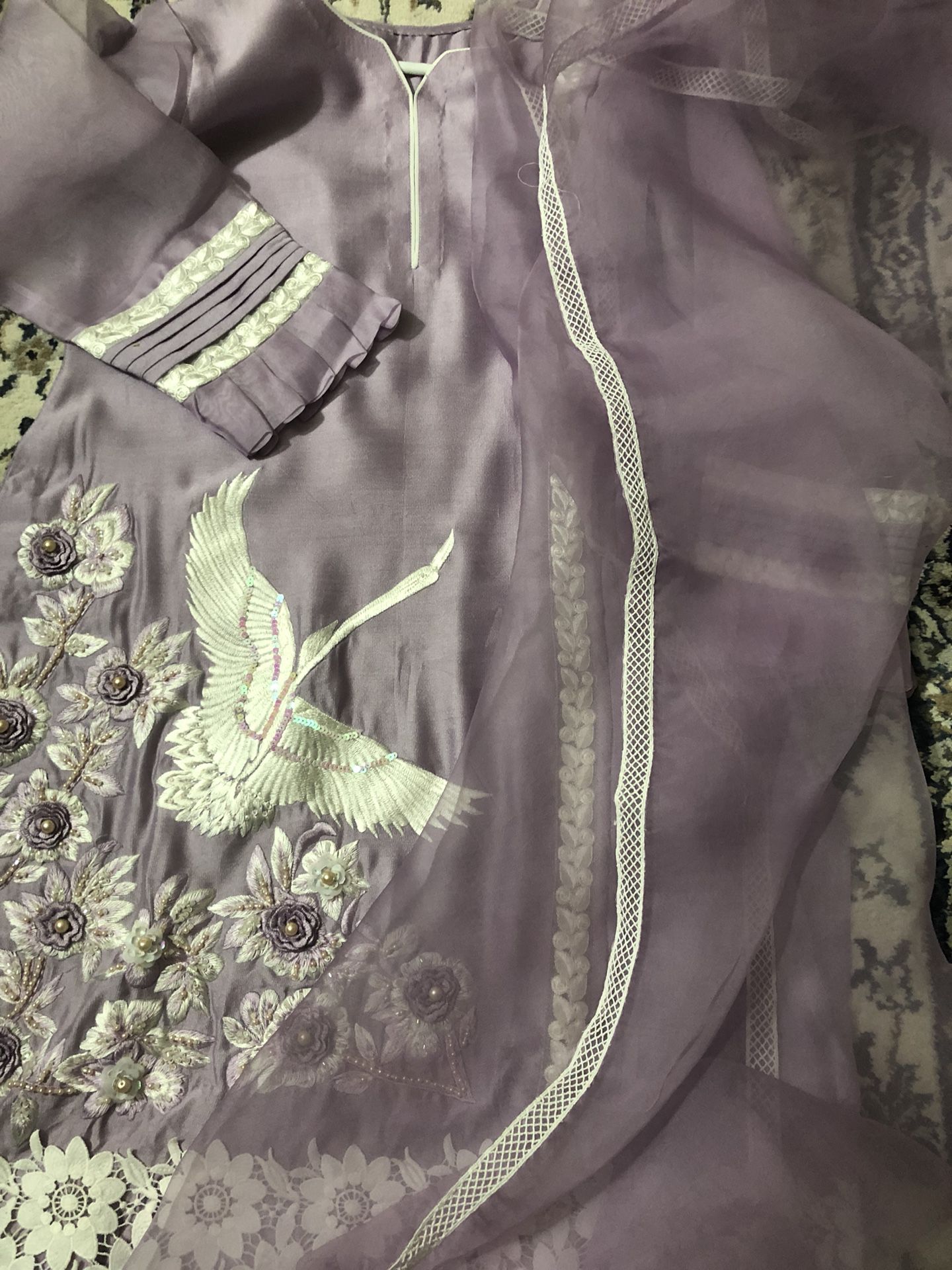 Eid outfit Lilac shirt and dupata!