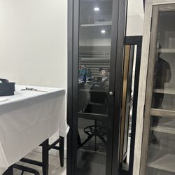 Black Book Case With Glass Doors