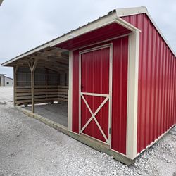 10ft.x24ft. Run-in Shed With Tackroom Loafing Shed 