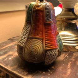 Ceramic Quilt Patchwork Pear Figurine 