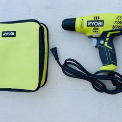 RYOBI 5.5 Amp Corded 3/8 in. Variable Speed Compact Drill/Driver with Bag