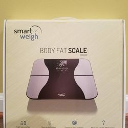 Smart Weigh Digital Bathroom BMI Body Fat Weight Scale, Tempered Glass, 440 pounds, NEW