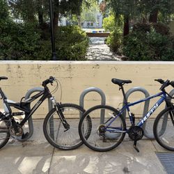 Two Bikes + 2 Metal U-locks + 1 Bike Pump