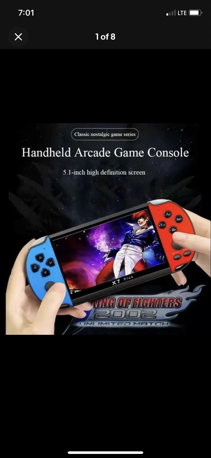 X7 Plus Game Console-5.1 inch Handheld Dual Joystick Portable Game Console