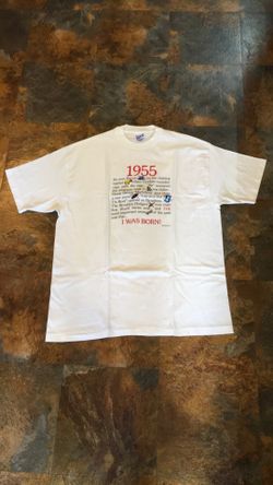 Hanes Betty T-Shirt Vintage 1955 The Year Things That Happened White XL