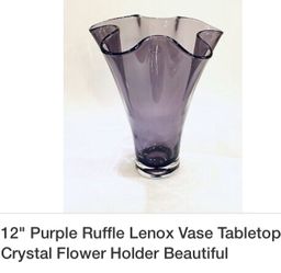Lenox Purple Ruffle Centerpiece Vase - PRICE REDUCED!!