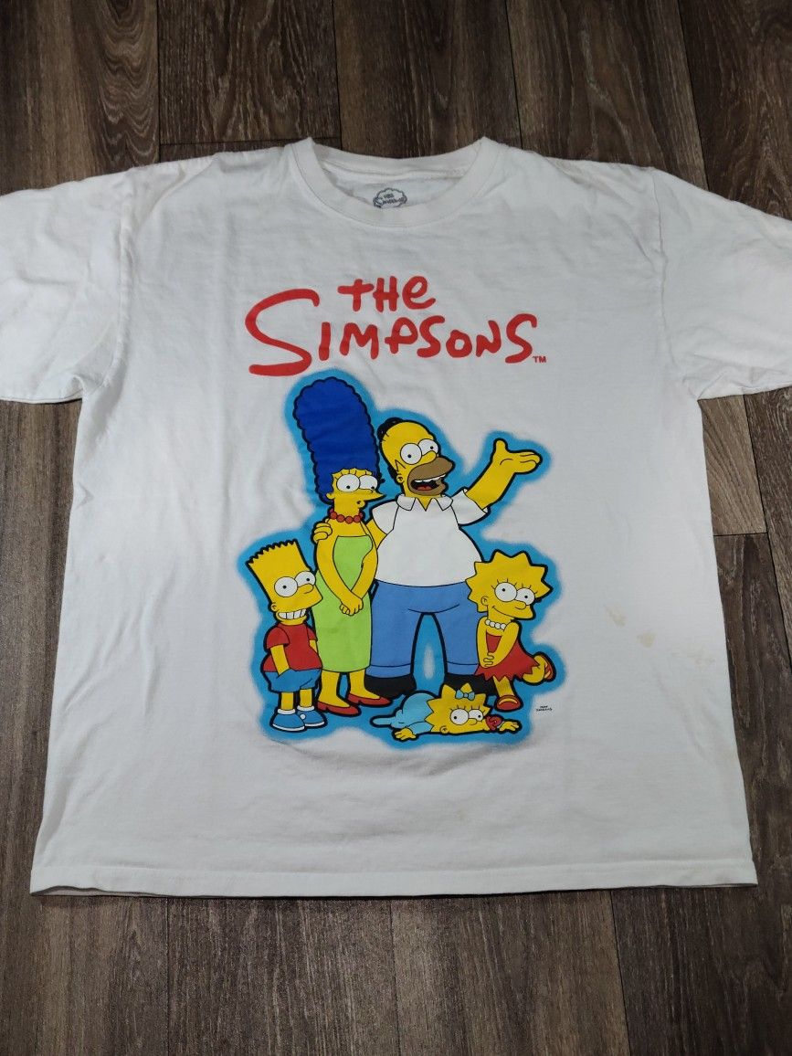 The Simpsons Family Graphic T Shirt Size Large White Nostalgia