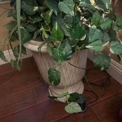Artificial Plants with Porcelain Vase