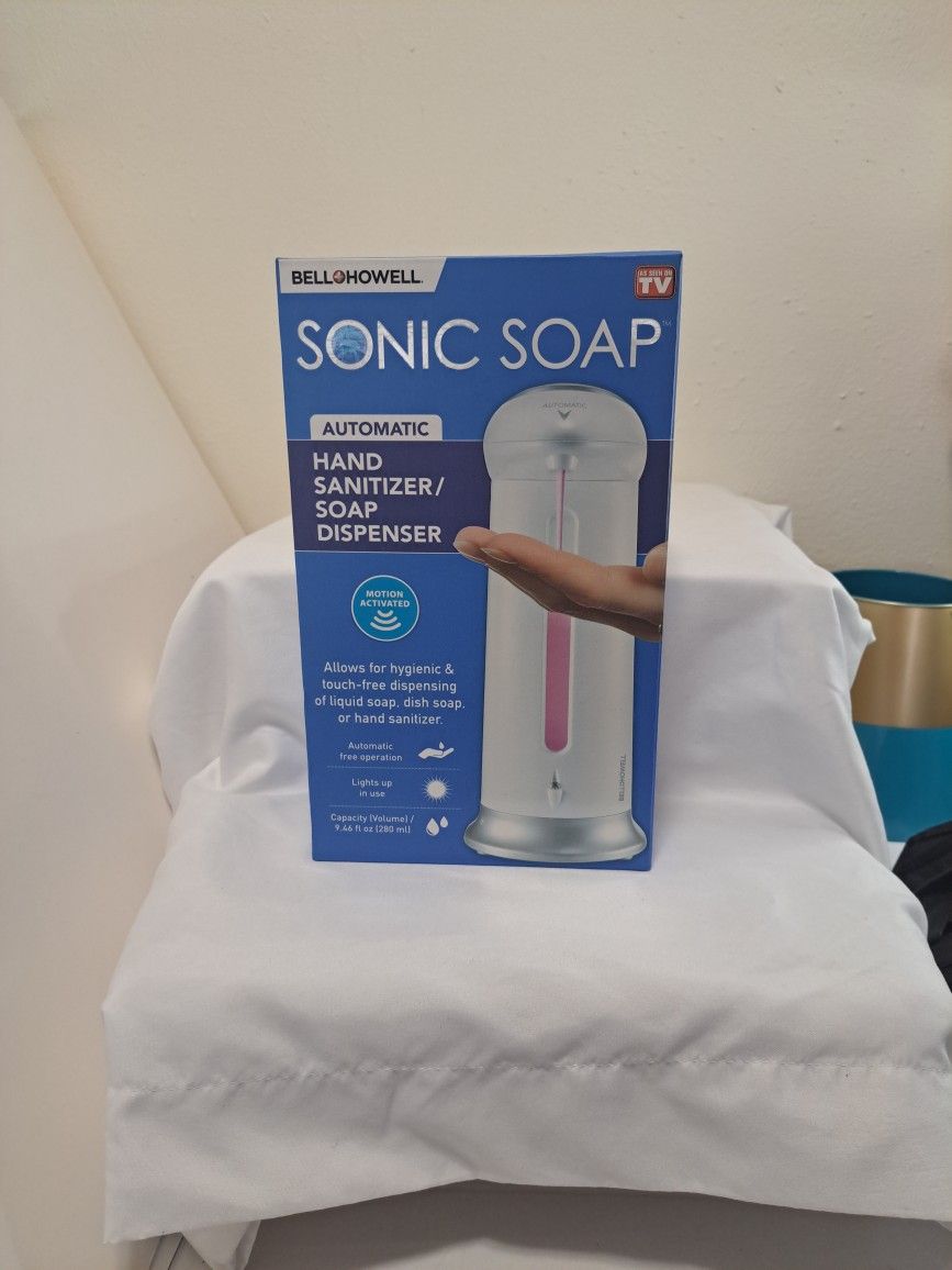 Sonic Soap Automatic Soap/Hand Sanitizer New