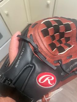 Baseballs softball glove