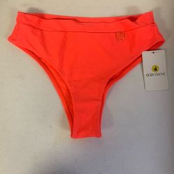 Body Glove Women’s Standard Smoothies Marlee High Waist Solid Bikini Bottom Swimsuit. Sz S. Sunset.                         Ez